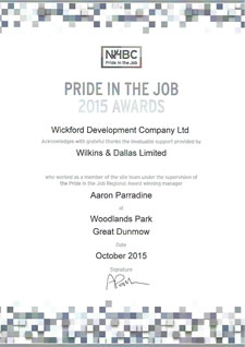 Pride in the job award 2015