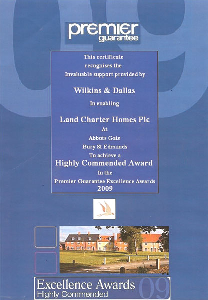 Premier Guarantee Excellence awards 2009