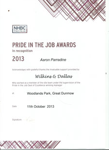 Pride in the job awards 2013
