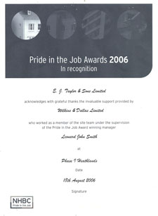 Pride in the job awards 2006